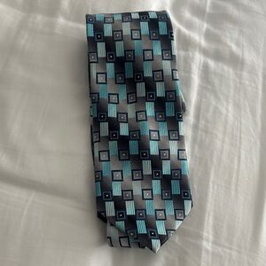 Covington Blue and Gray Geometric Tie